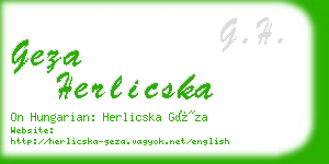 geza herlicska business card